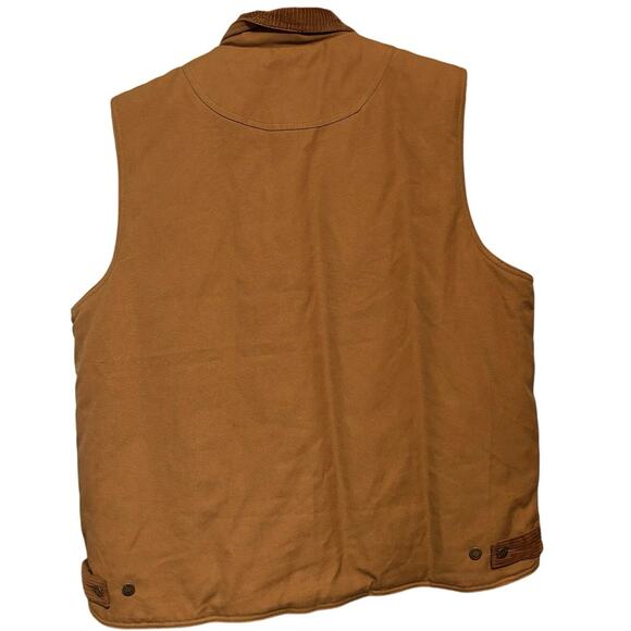 Old Mill Canvas Men Size XL Thinsulate Insulate Padded Brown Canvas Work Vest - Picture 2 of 7
